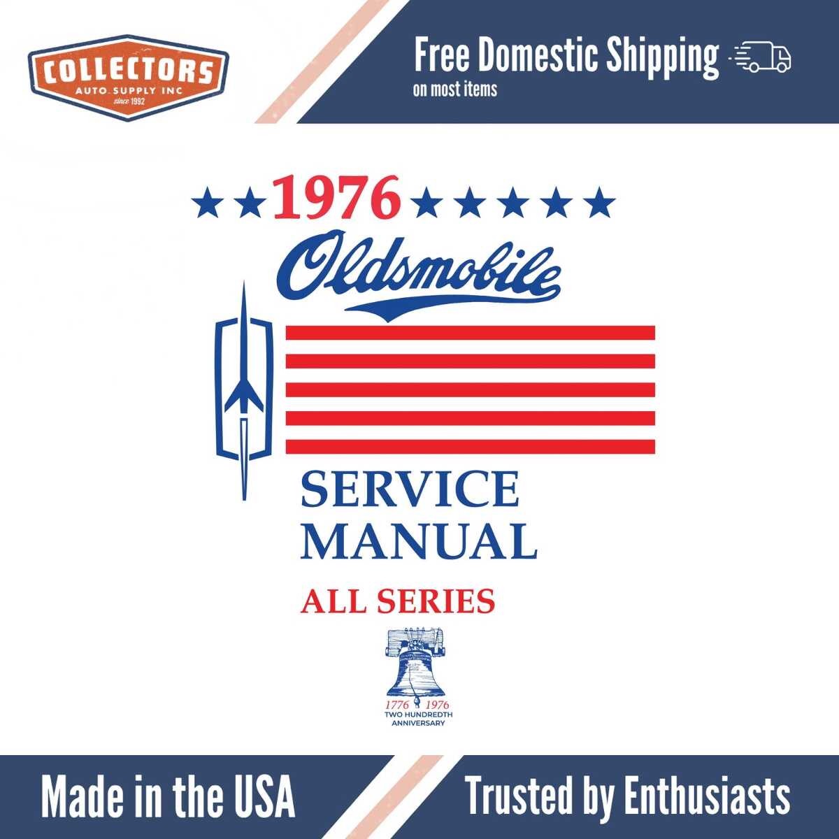 1976 Oldsmobile Service Manual - Includes 11x17 inch COLOR Wiring Diagrams
