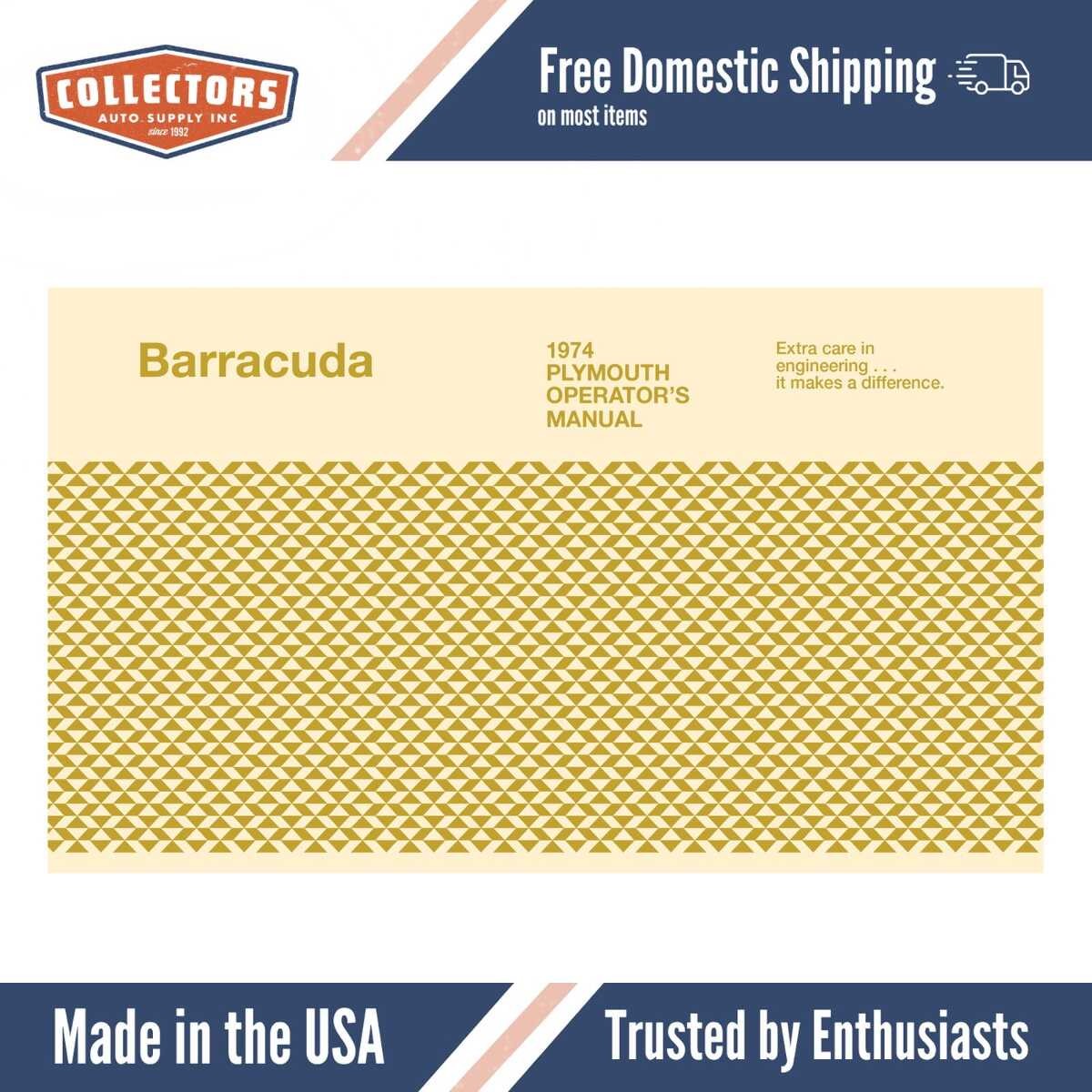 1974 Plymouth Barracuda Owners Manual - COLOR