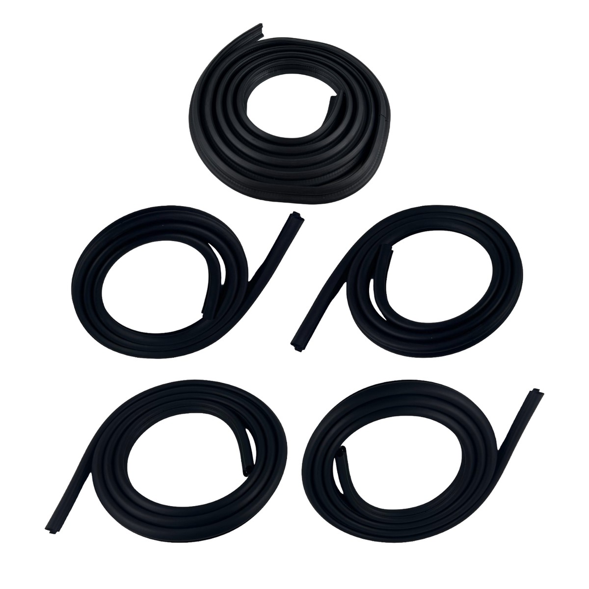 Door Seal on Body Front Rear and Tailgate 5 Pc Kit for 2010-2024 Toyota