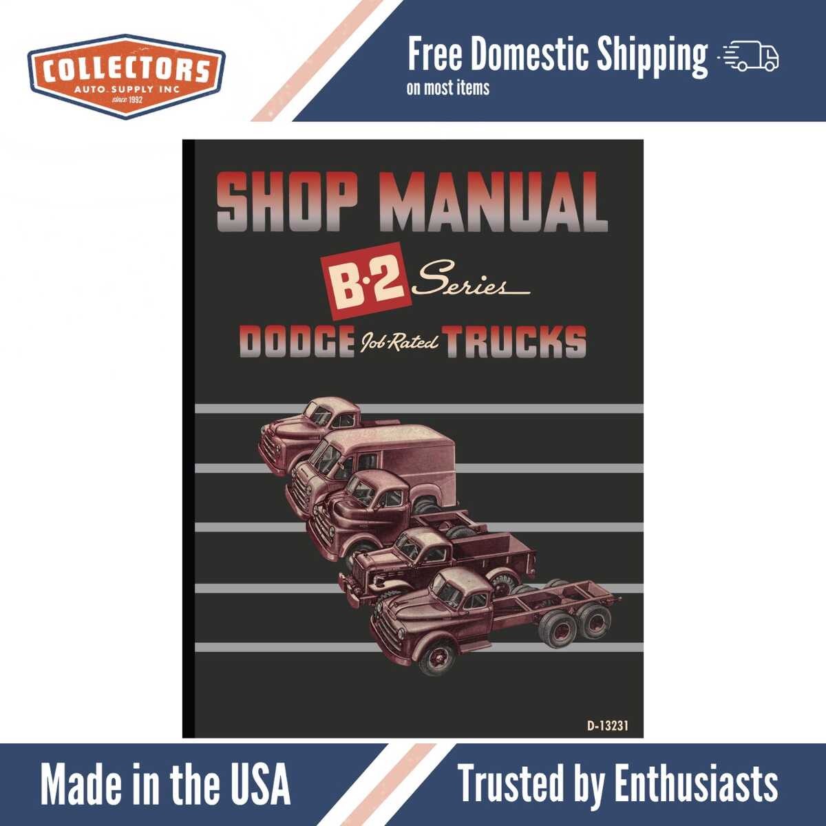 Service Manual for 1950 Dodge Truck B-2 Series