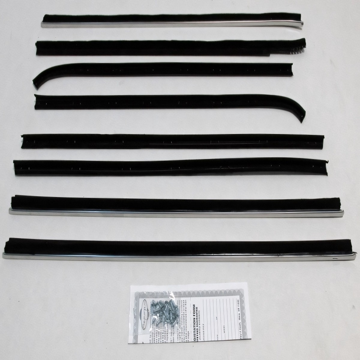 Window Sweeps Weatherstrip for 1968-1970 Dodge Charger Hardtop Black Front Rear