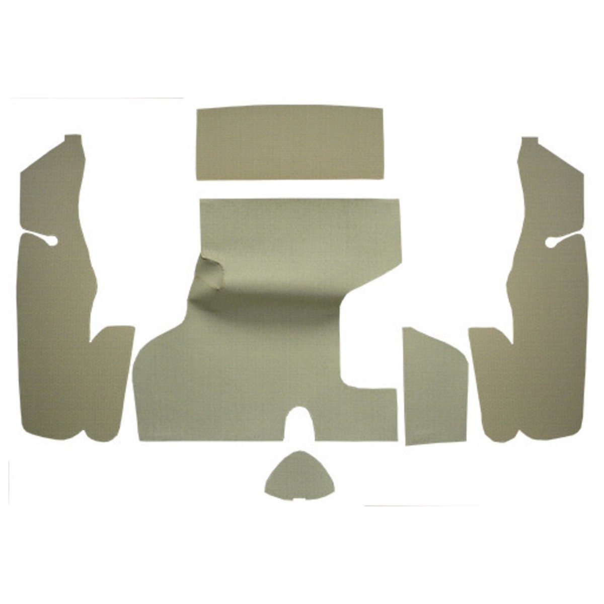 Trunk Mat for 55-56 Mercury Custom Hardtop Sedan Pattern Burtex with Boards 6Pc