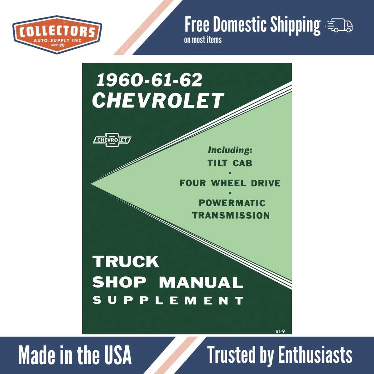 Service Manual for 1961-1962 Chevrolet Truck