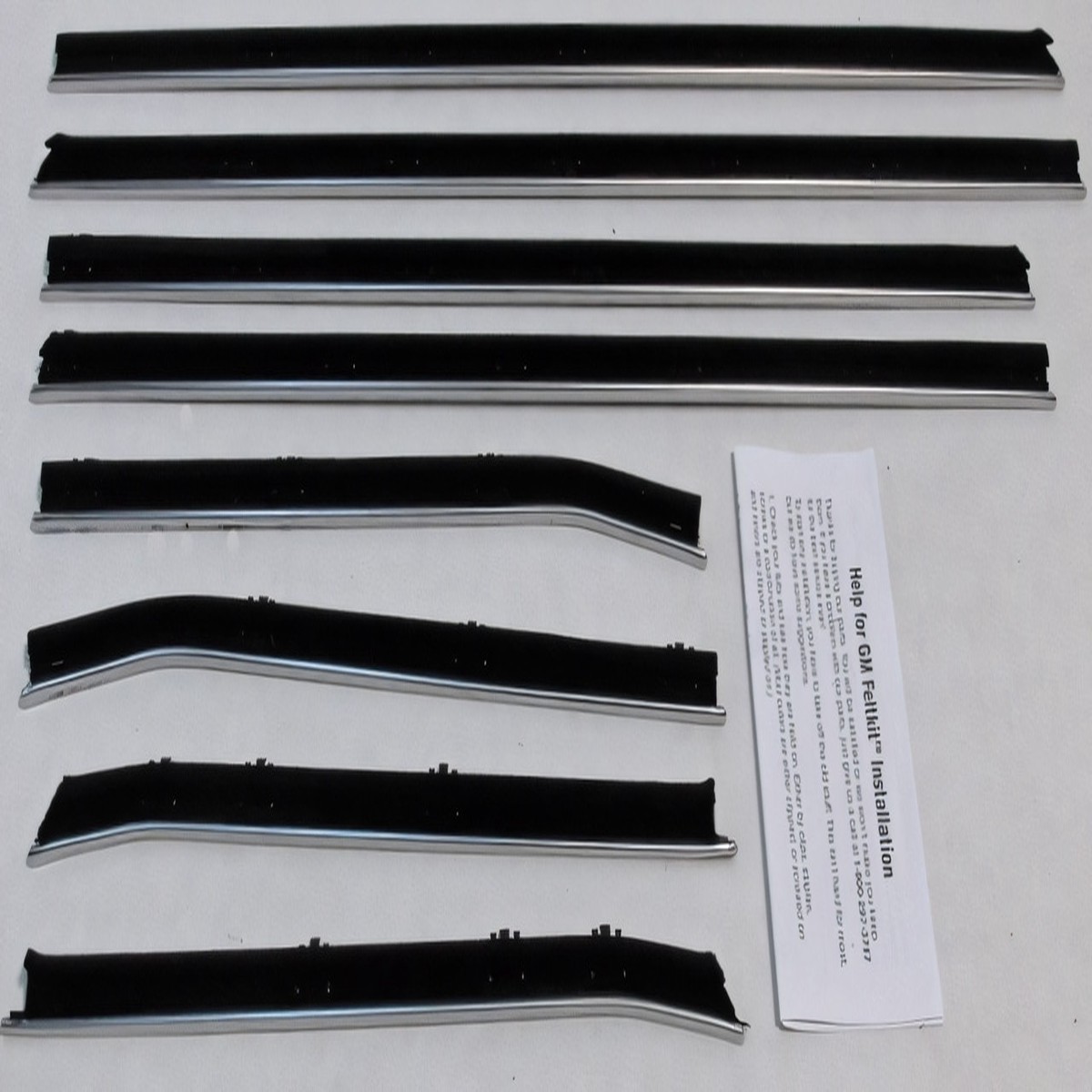 Window Sweeps Felt Kit for 1967 Chevrolet Camaro 2 Door Hardtop InnerOuter Side