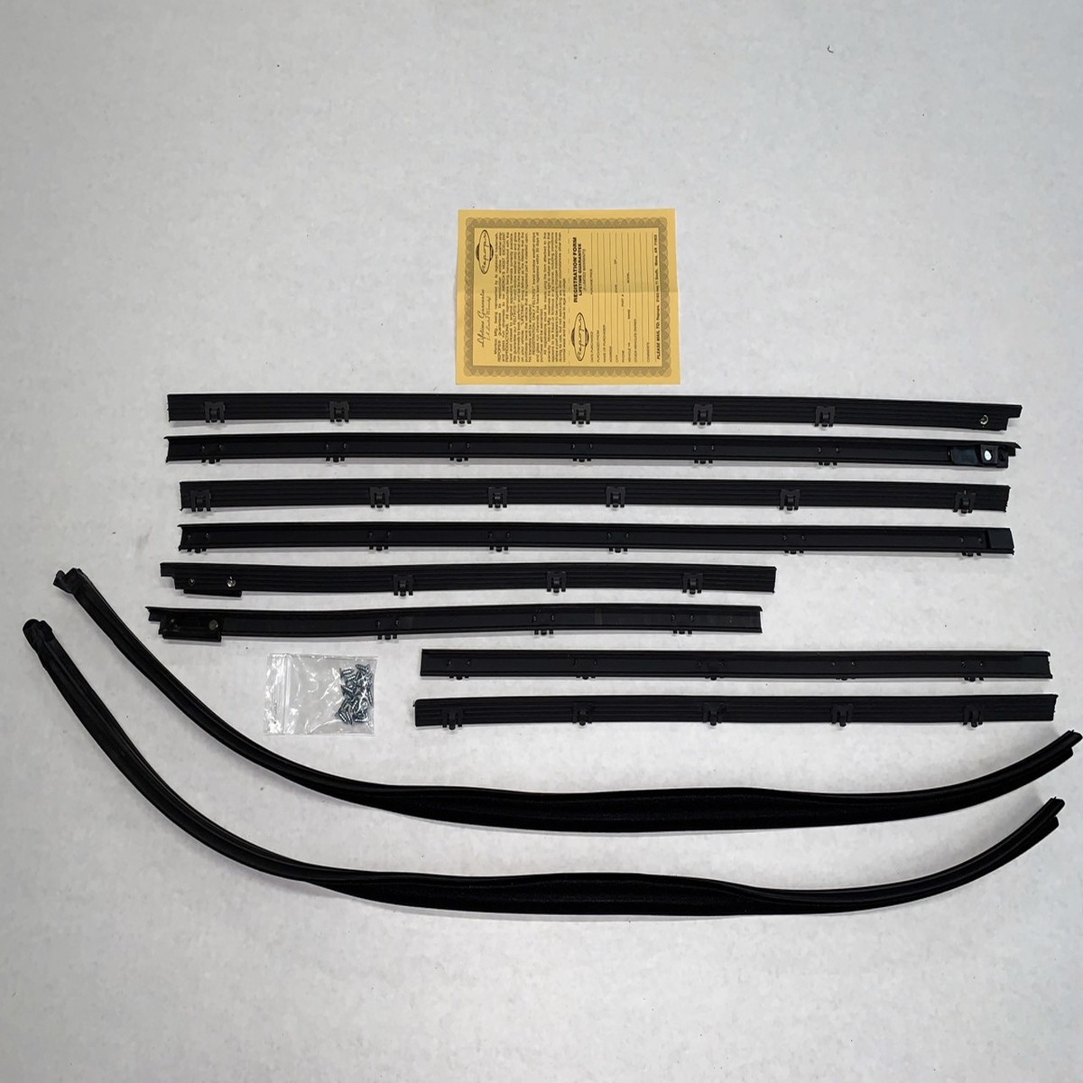 Window Sweeps Weatherstrip for 1964 Chevrolet Chevelle Coupe Black Front Rear