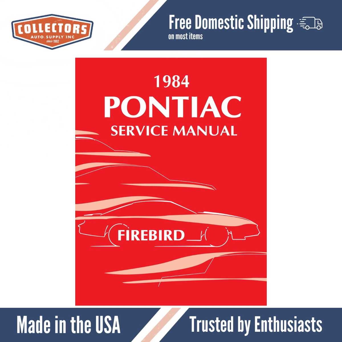 Service Manual for 1984 Pontiac Firebird