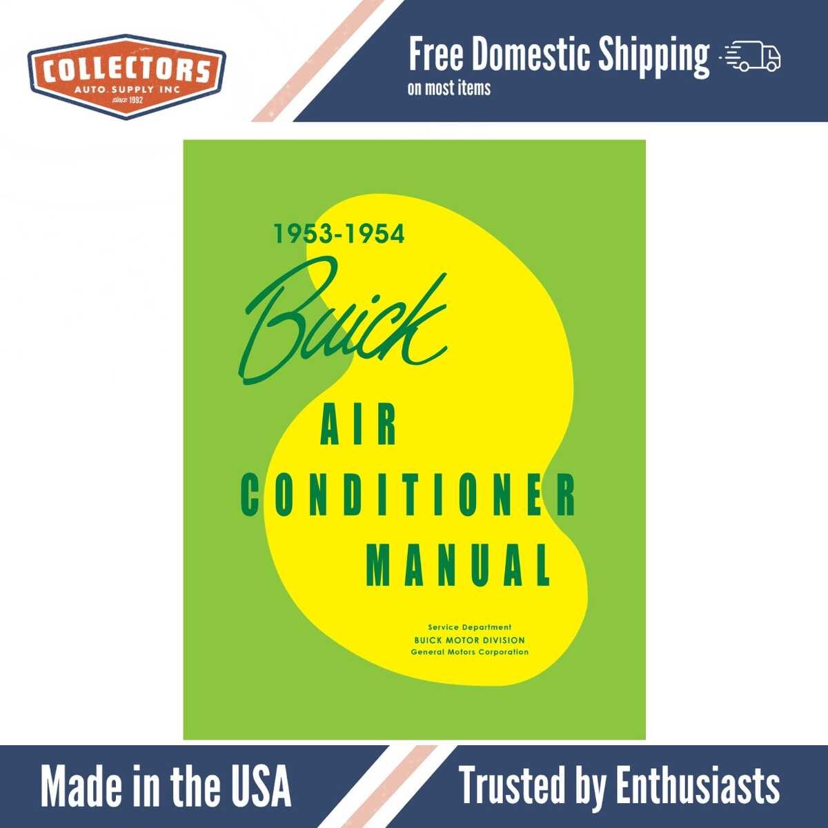 1953 - 1954 Buick Air Conditioner Shop Manual