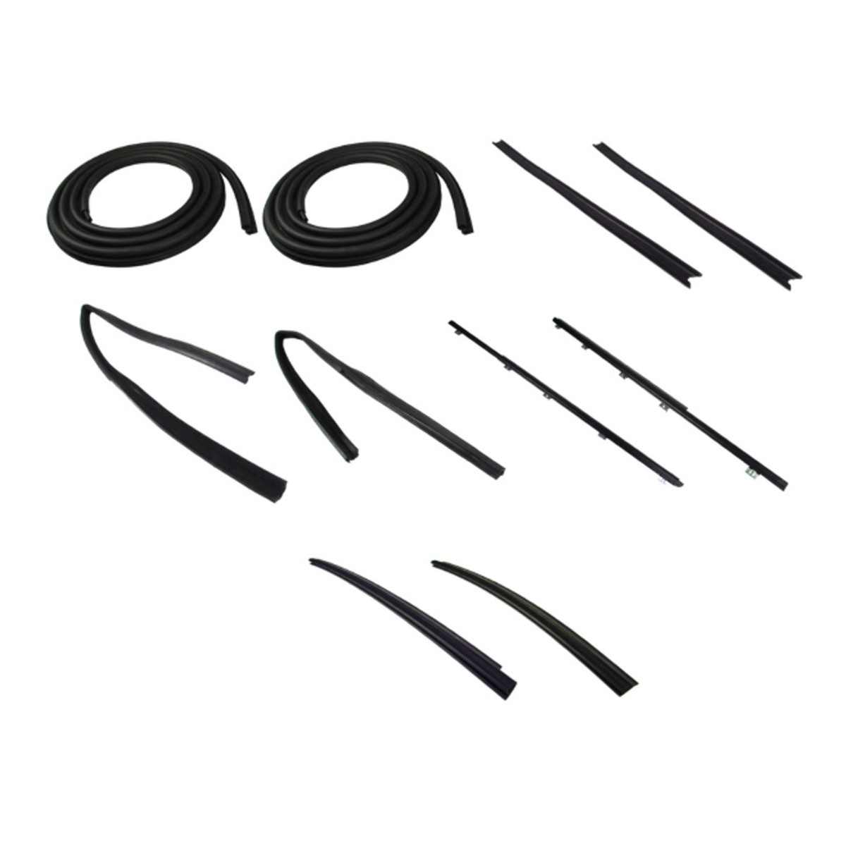 Door Seal Window Sweeps Channel Kit Left and Right 10-Piece for 1984-1996 Jeep