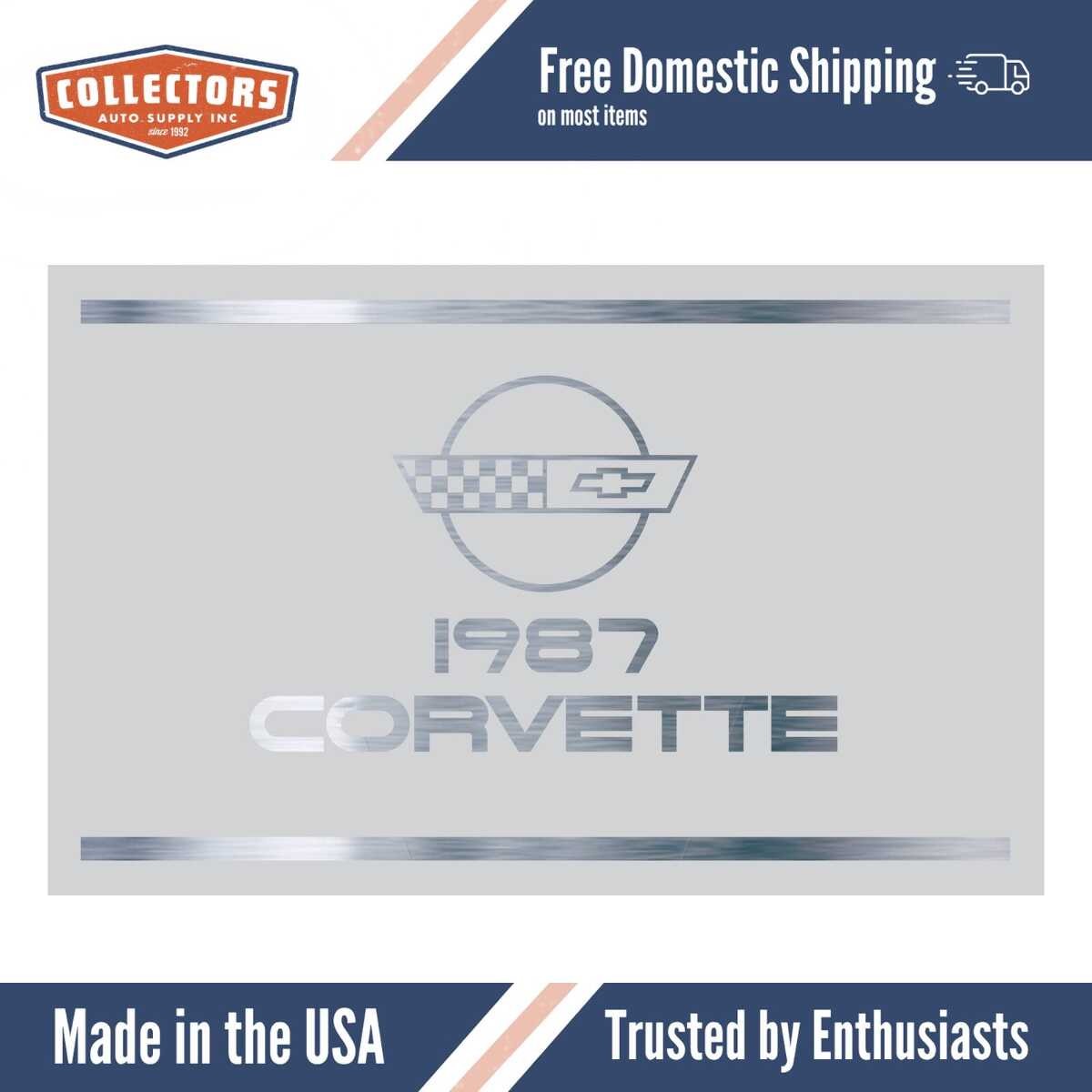 1987 Corvette Owners Manual