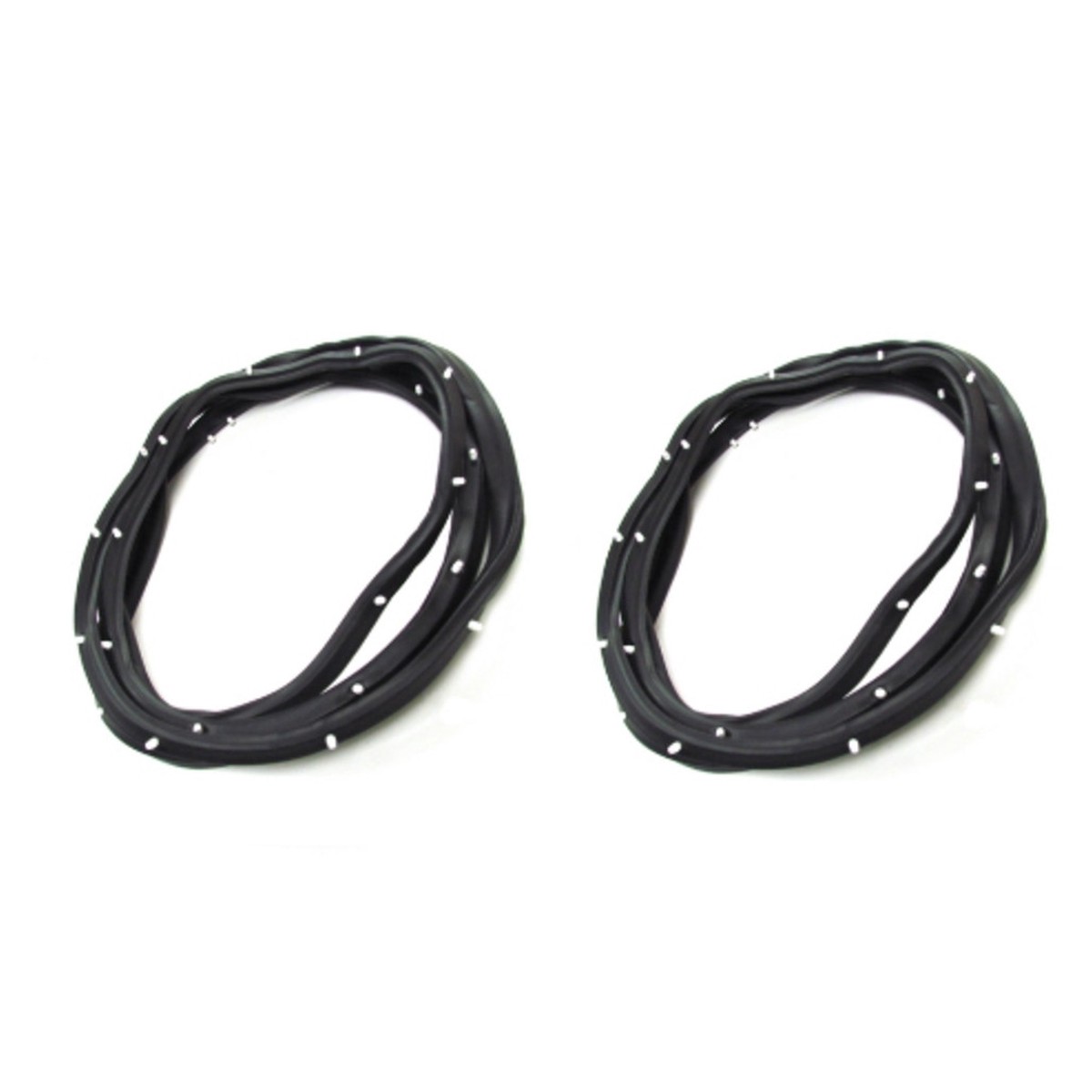 Door Rubber Weatherstrip Seal Left and Right Hand 2-Piece for 1955-1958 GM Car