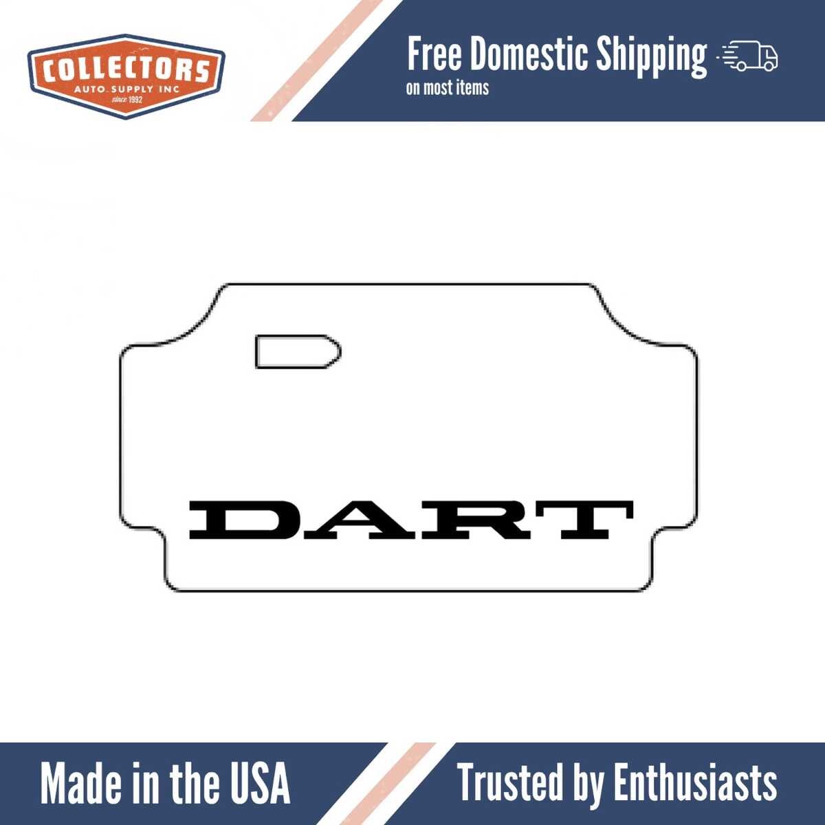 Trunk Rubber Floor Mat Cover for 1967-1969 Dodge Dart