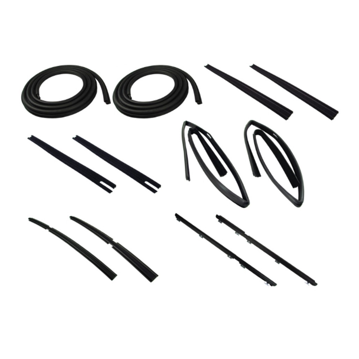 Door Seal Window Sweeps Channel Kit Left and Right 12pc for 84-96 Jeep Cherokee