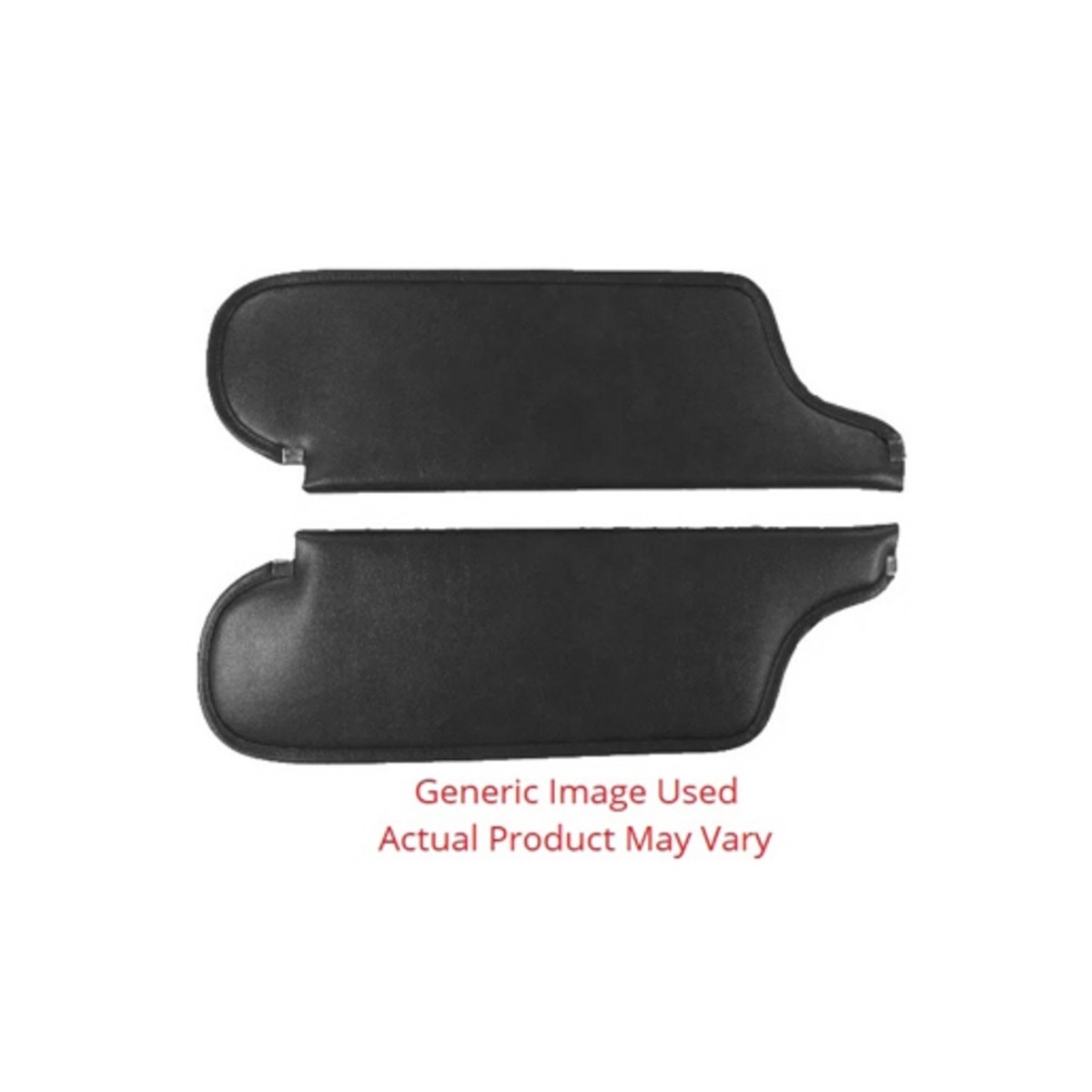Sun Visor for 1970 Chevrolet Camaro 2 Door Hardtop CardboardFiberboard Non-Perforated Black Non Perforated Vinyl 2 Piece
