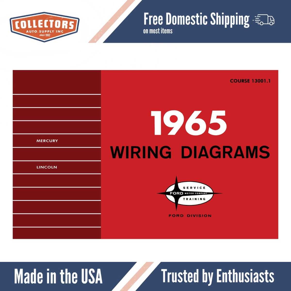 1965 Lincoln Mercury Wiring Diagrams Manual - 11x17 inch COMB Bound