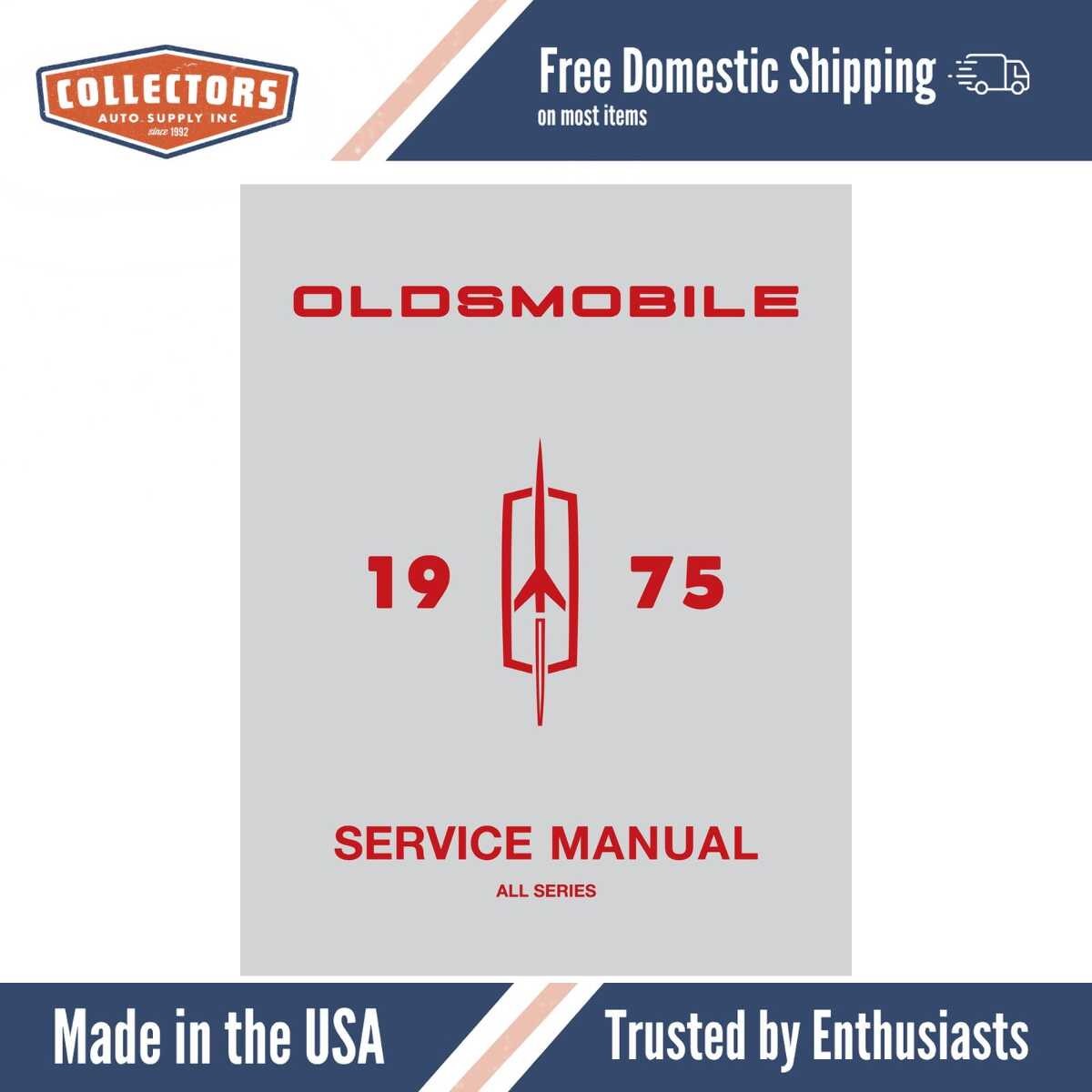 1975 Oldsmobile Service Manual - Includes 11x17 inch COLOR Wiring Diagrams