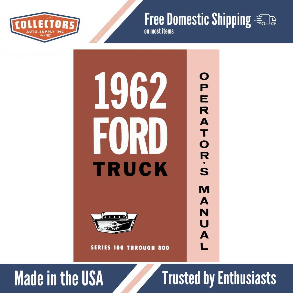 1962 Ford Truck Owners Manual