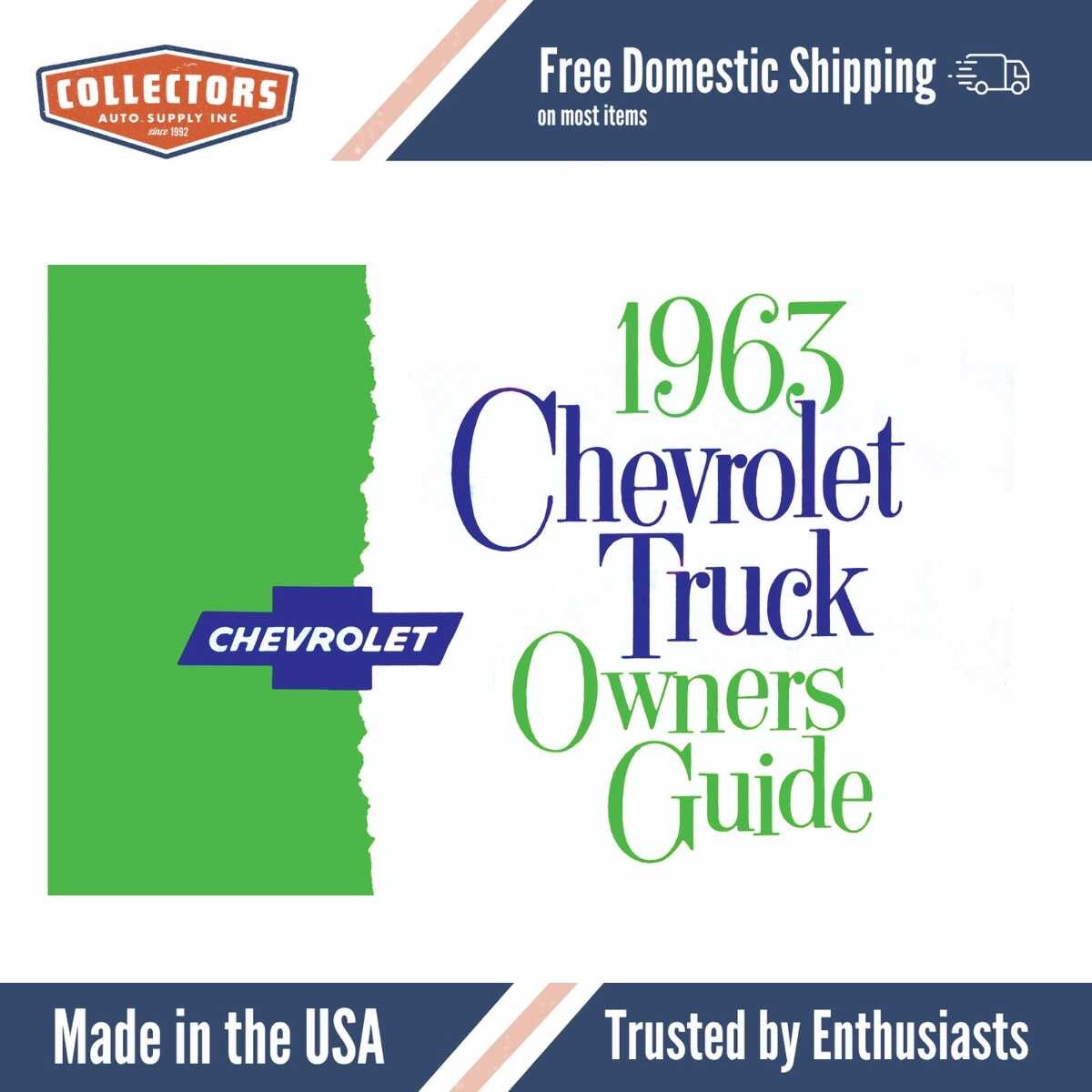 1963 Chevy Truck Owners Manual