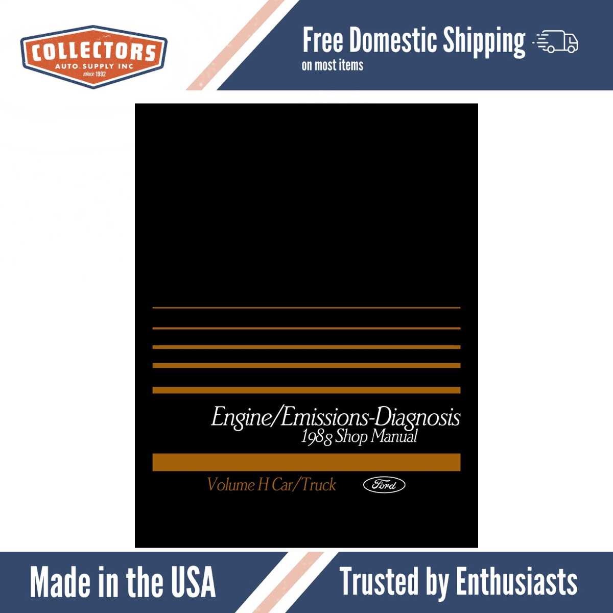 1988 Ford Car Truck Engine Emissions Diagnosis Shop Manual