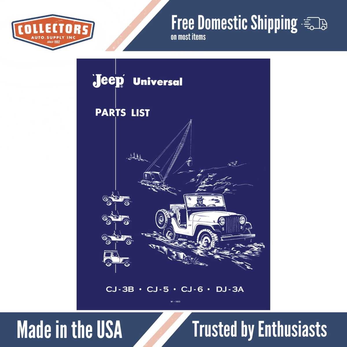 Parts Catalog for 1953-1961 Jeep CJ and DJ