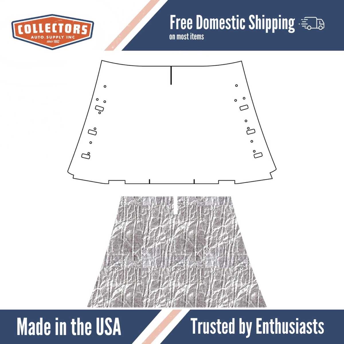 1948-52 Ford Truck F-1 Under Hood Cover-Smooth 0 QRS-FORD 4852-TUHC