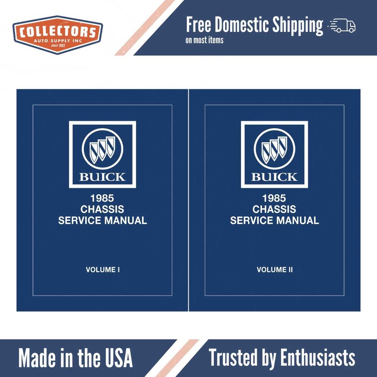 1985 Buick and Grand National Service Manual All Models - 2 Volume Set
