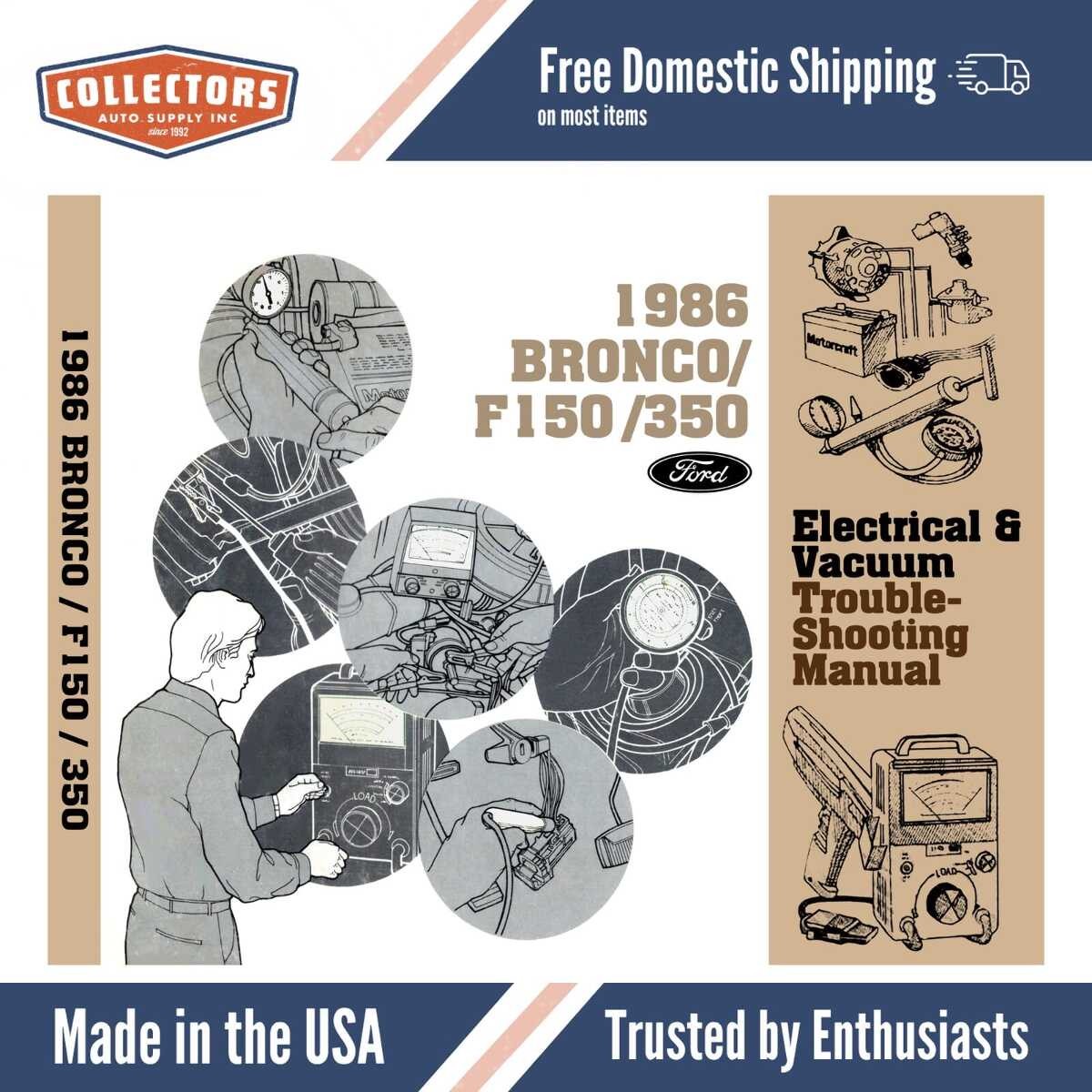 1986 Ford F-Series Truck Electrical Vacuum Troubleshooting Manual - COLOR