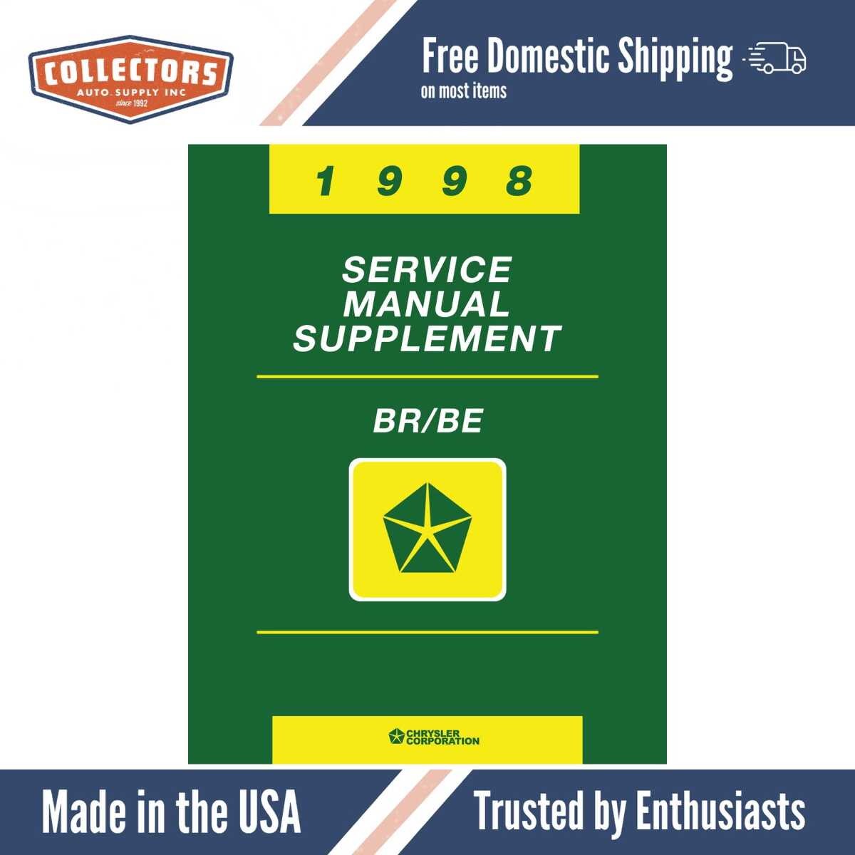 1998 Dodge Ram Truck BRBE Cummins EFI 24 Valve Diesel Engine Repair Manual Supplement