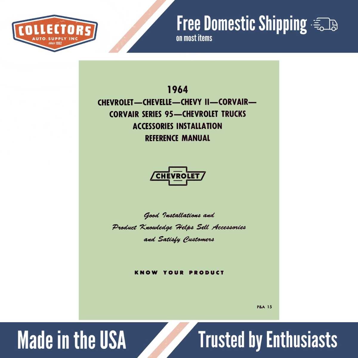1964 Chevrolet Car and Truck Accessories Installation Reference Manual