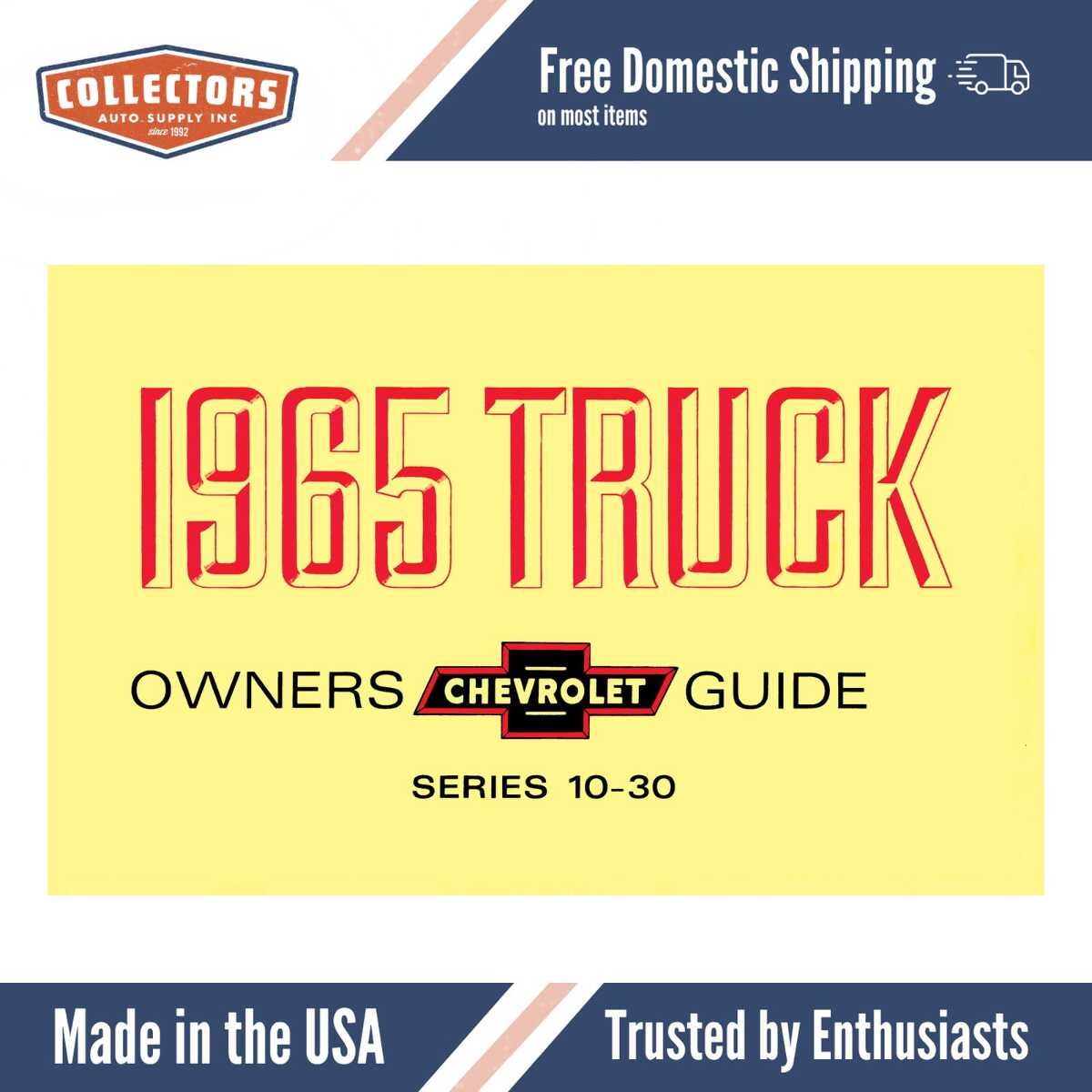 1965 Chevy Truck Owners Manual