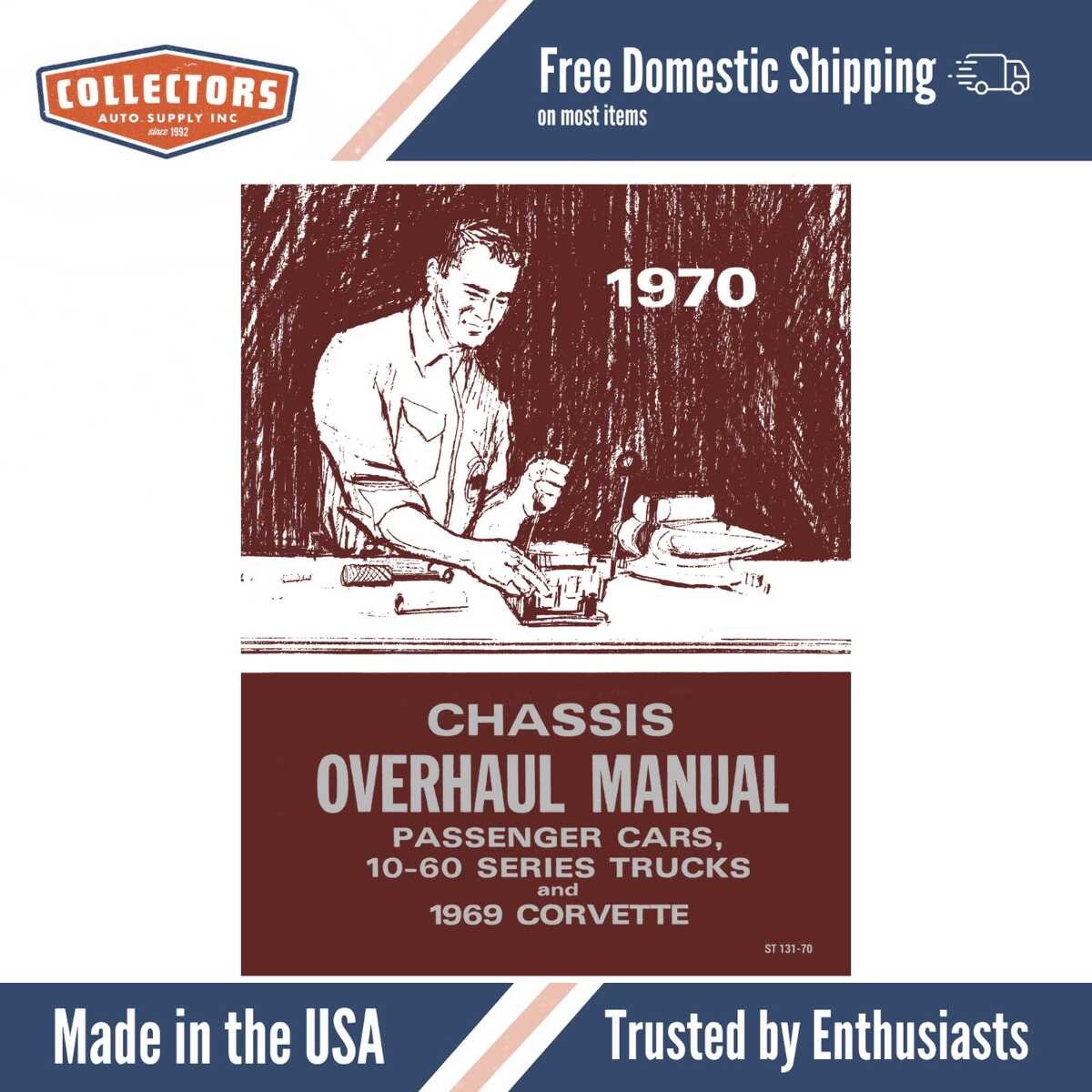 1970 Chevrolet Car Truck Overhaul Shop Manual