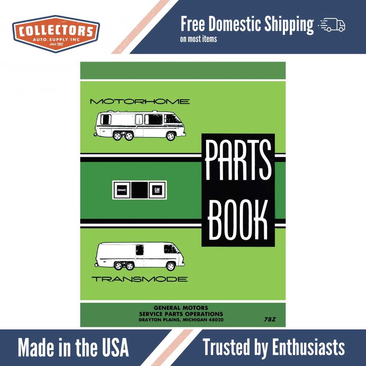 1973 - 1978 GMC Motorhome Transmode Parts Book
