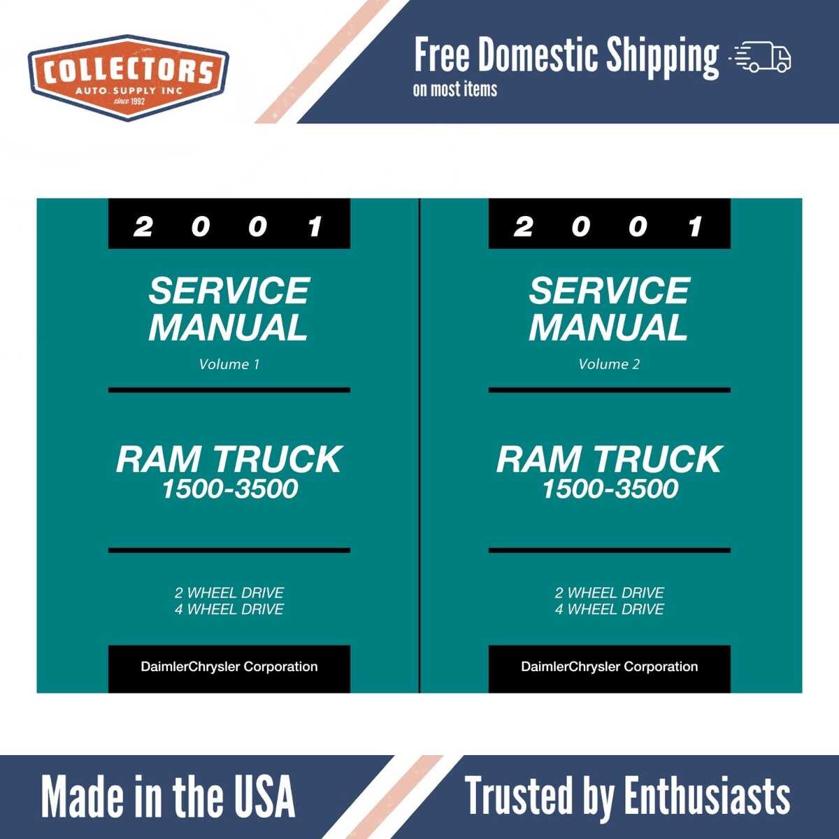 2001 Dodge Ram Truck 1500 2500 3500 Service Manual