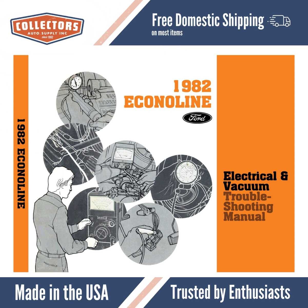 1982 Ford Econoline Van Electrical Vacuum Troubleshooting Manual - COLOR