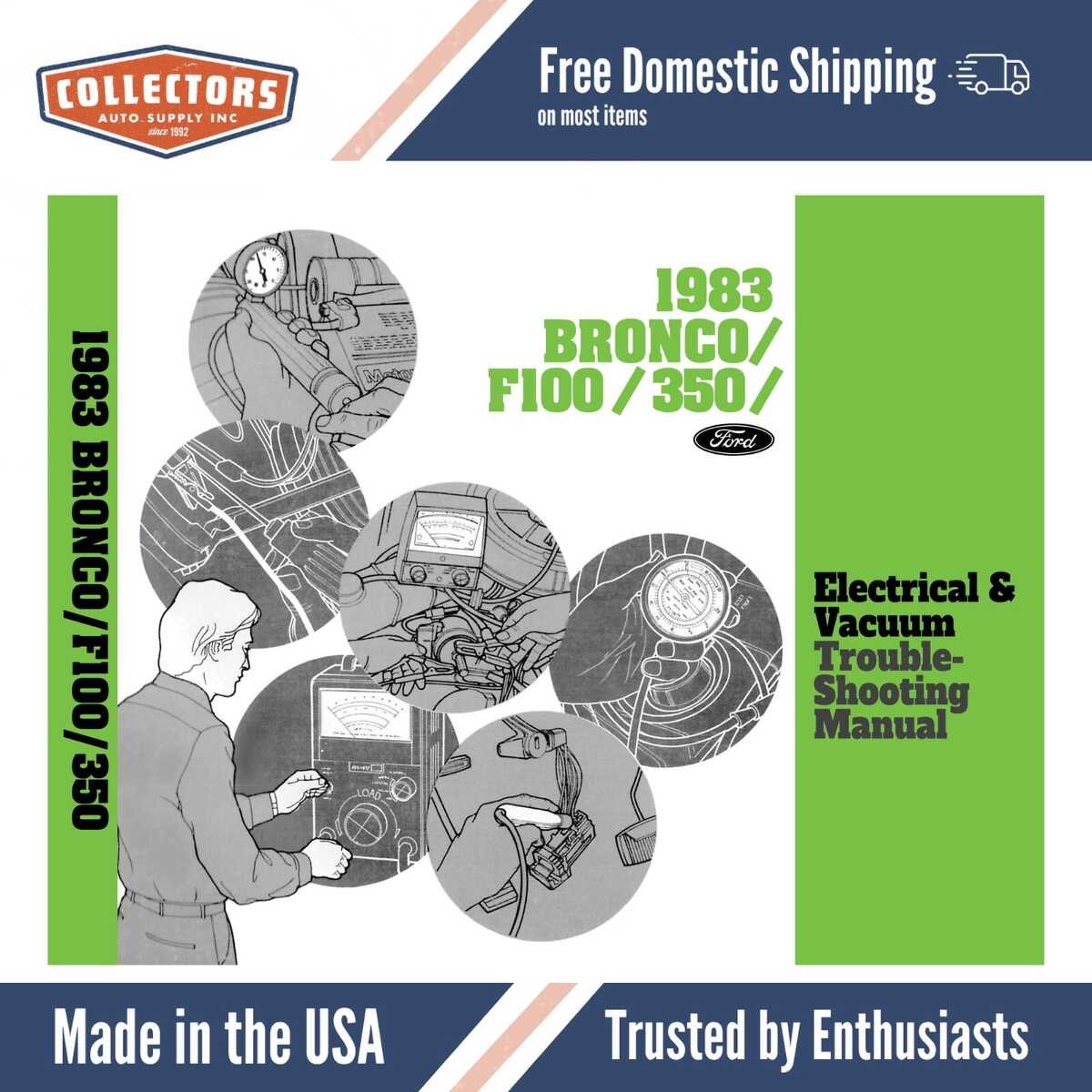 1983 Ford Bronco F100-350 Electrical Vacuum Troubleshooting Manual