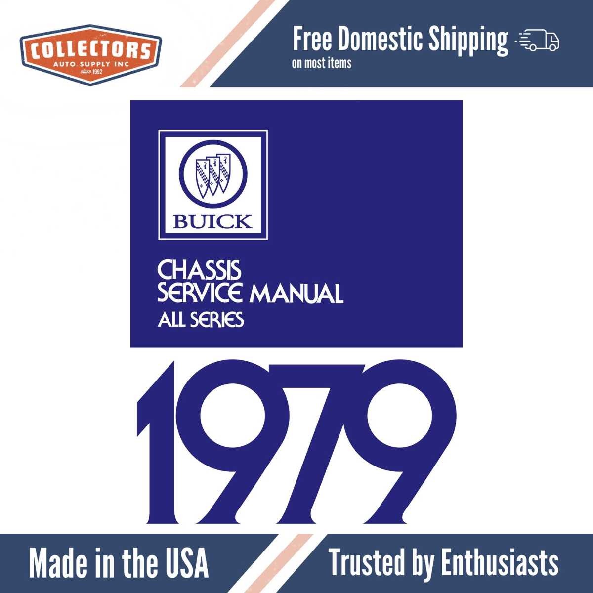 1979 Buick Chassis Service Manual (All Series) - Includes 11x26 in COLOR Wiring Diagrams