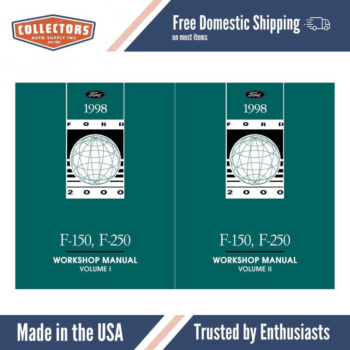 1998 Ford F-150 F-250 Truck Workshop Manual - 2 Volumes