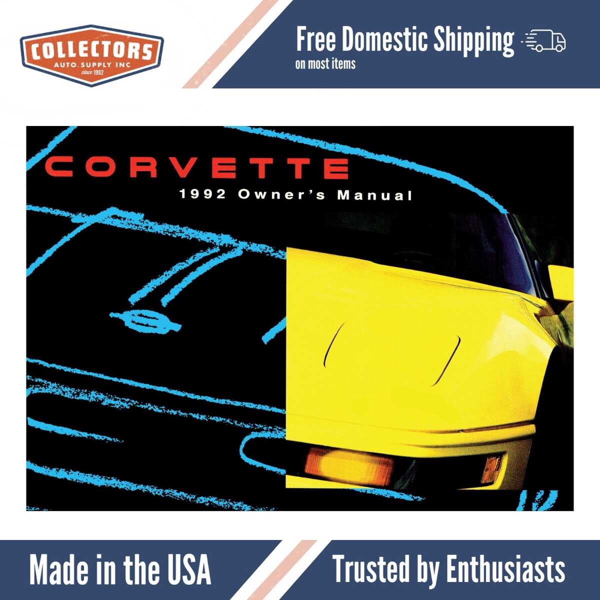1992 Corvette Owners Manual - COLOR