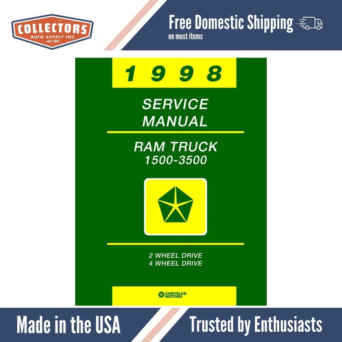 1998 Dodge Ram 1500-3500 Truck Shop Manual