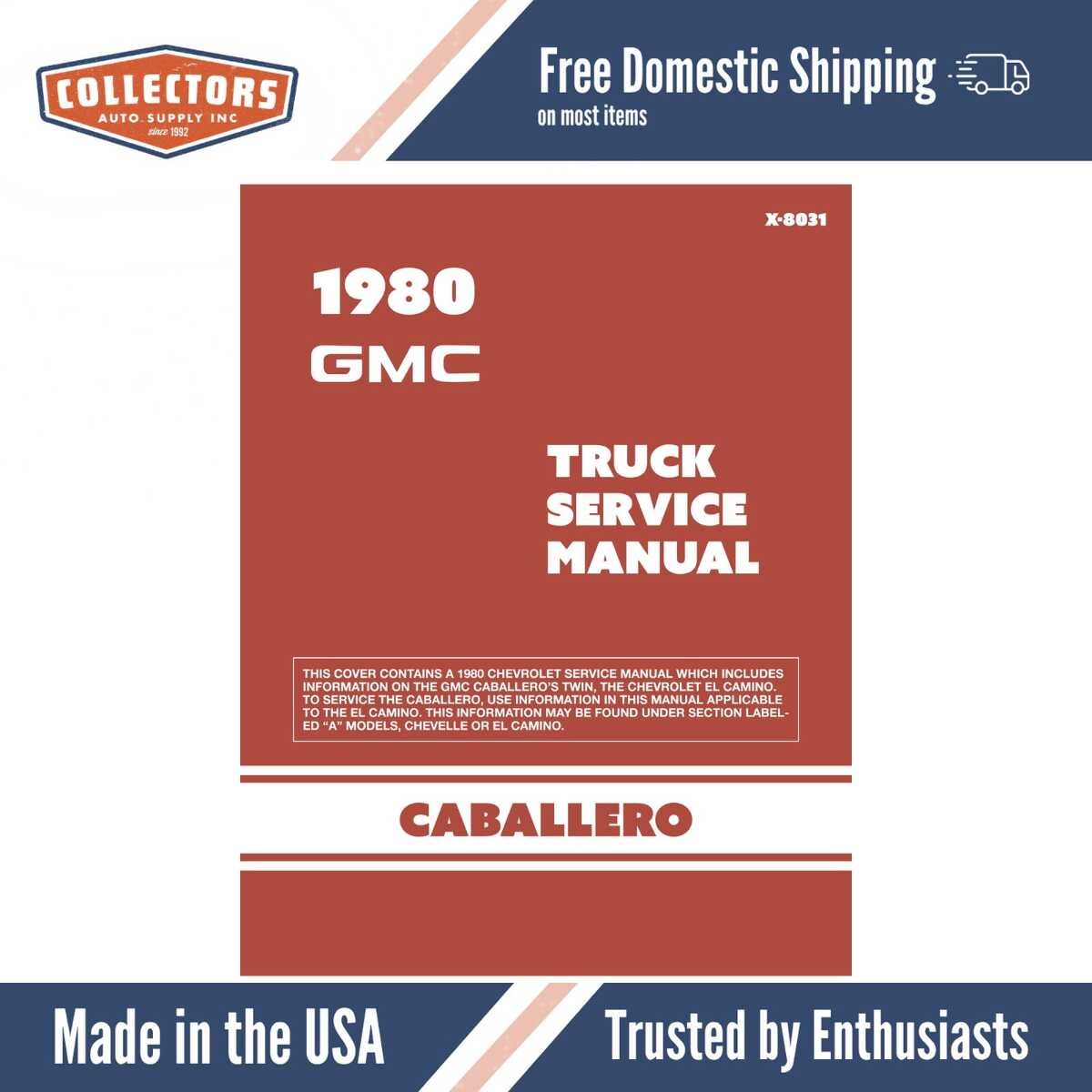1980 GMC Caballero Service Manual