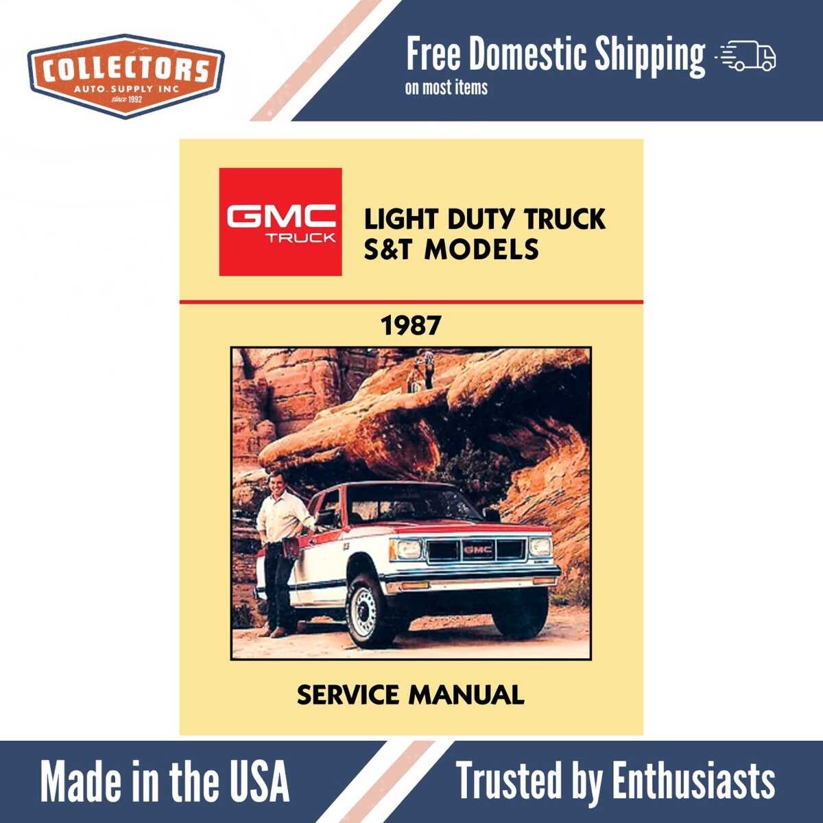 1987 GMC S-Series Truck Jimmy Service Manual