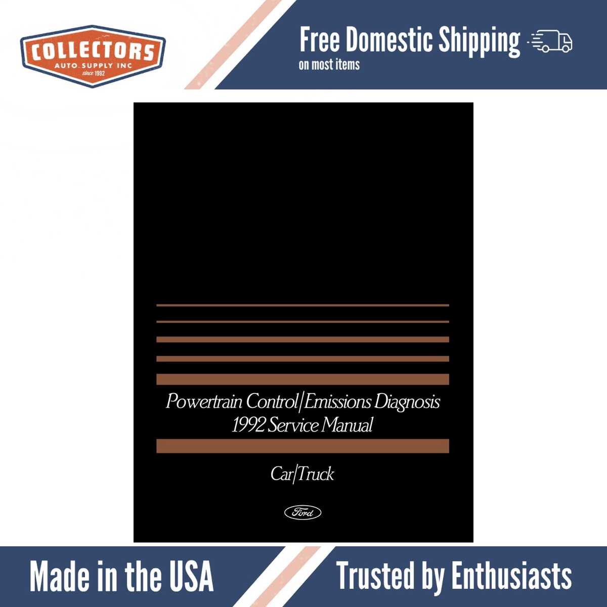1992 Ford Car Truck Powertrain Control Emissions Diagnosis Service Manual