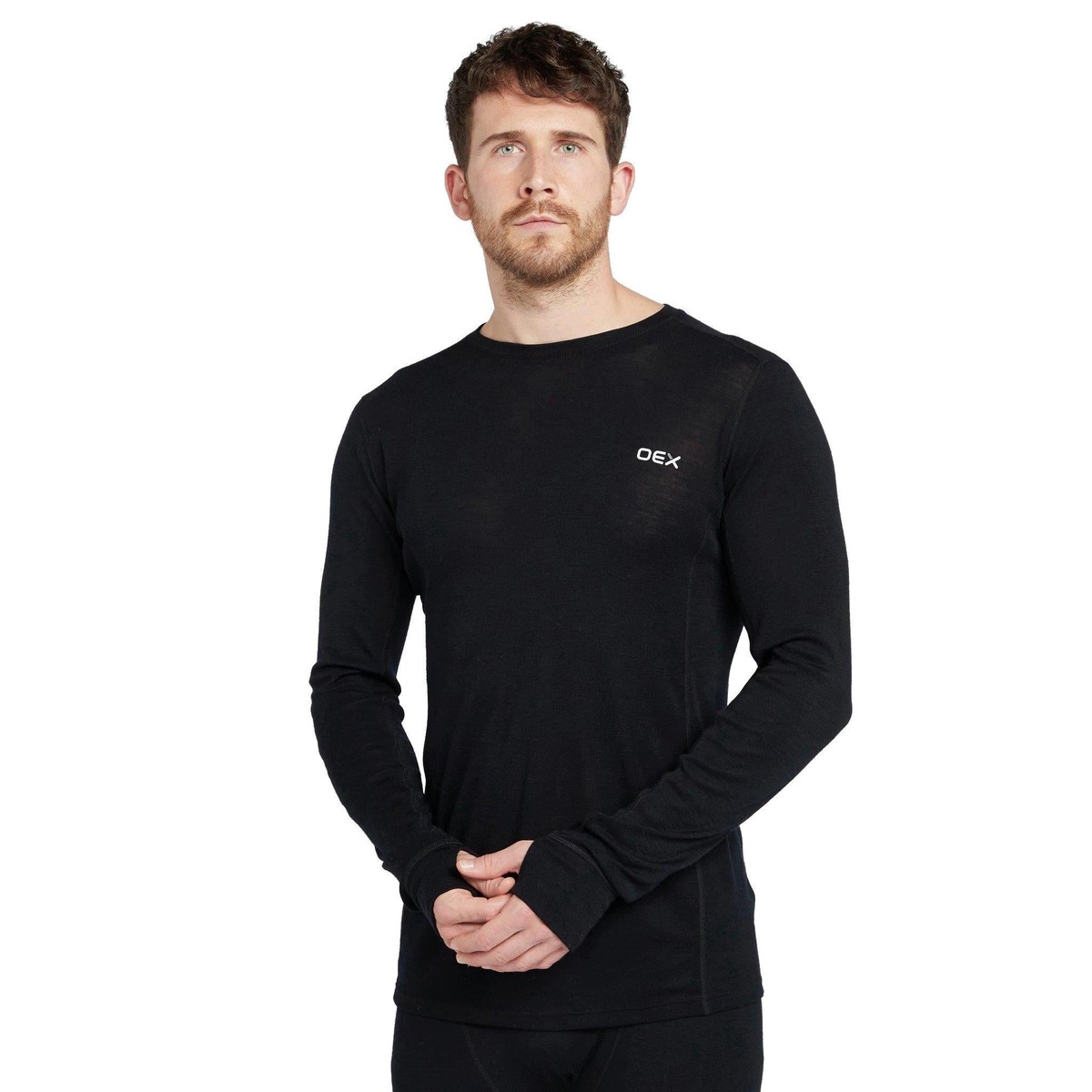 MenS Kelso Merino Long-Sleeve Base Layer - Black BlackL
