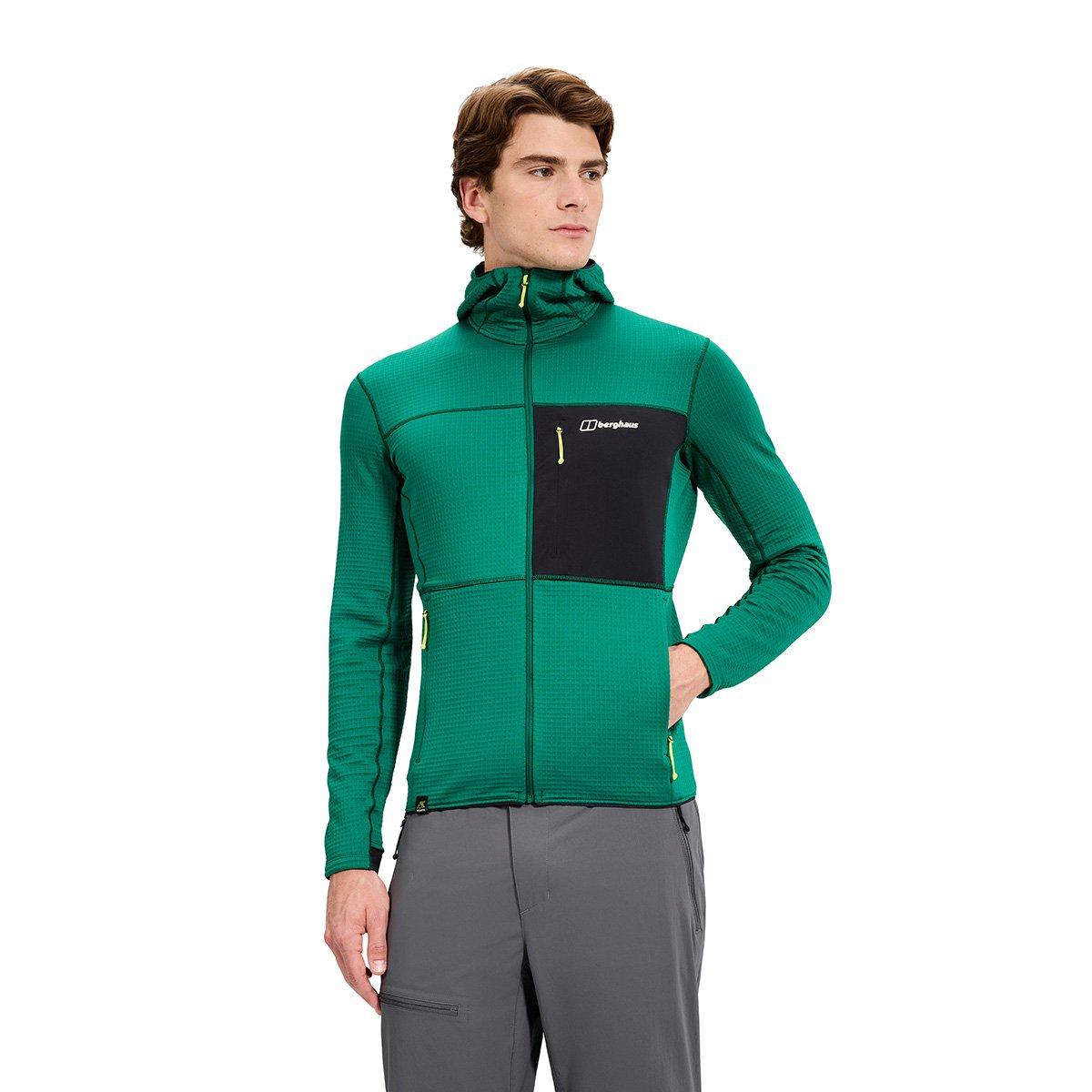 MenS Ridge-Hiker Hooded Jacket - Green Black GreenL