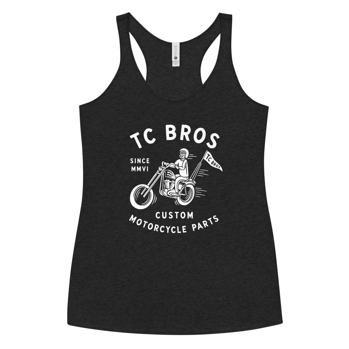 Rider- Womens Racerback Tank - Vintage Black
