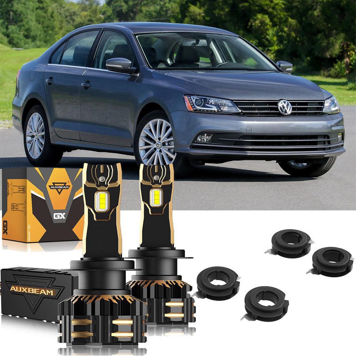 For 2015-2018 Volkswagen Jetta H7 LED Headlight Bulbs