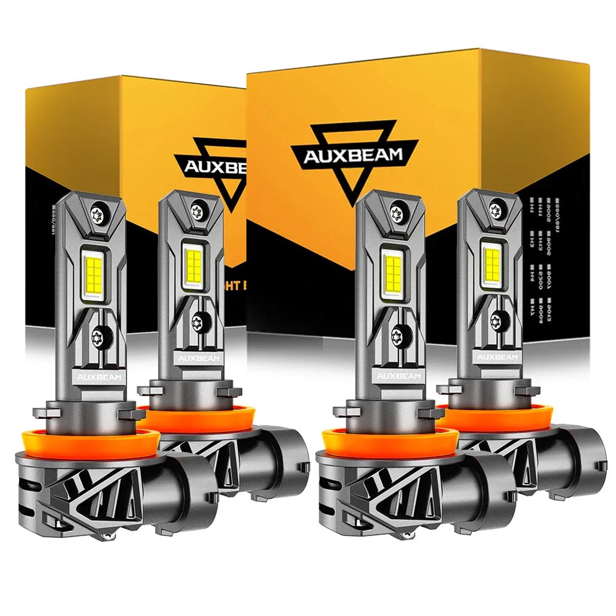 H11H11 LED Headlight Bulb 90W 22000LM Q26S Series 11 Same OEM Size 6500K Cool White 4 Bulbs