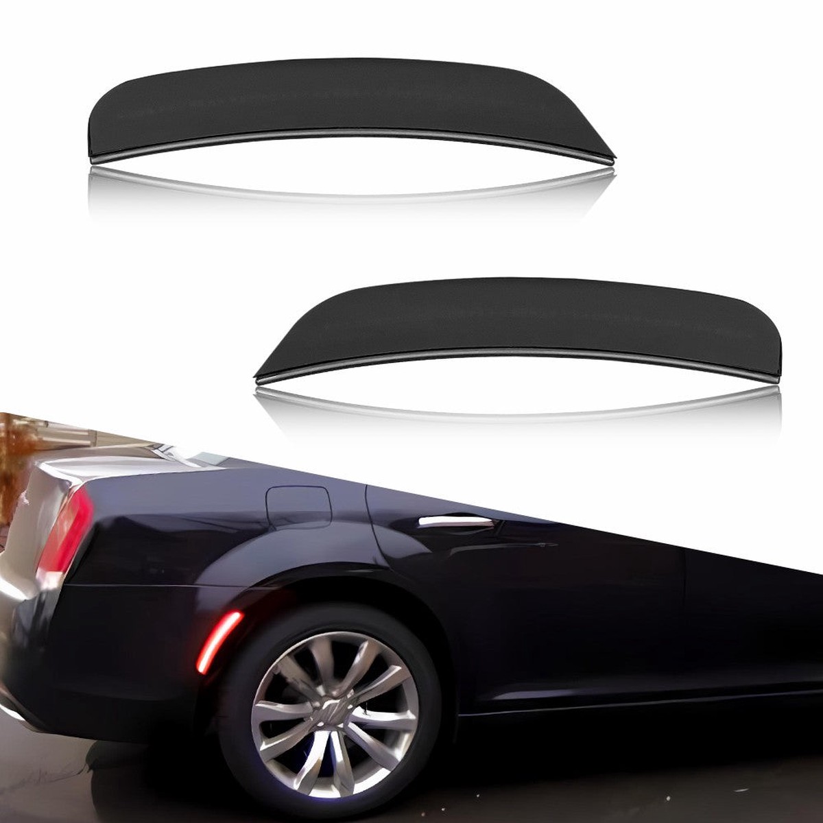 LED Side Marker Light for Chrysler 300 2015-2023 Smoked Lens Rear LR