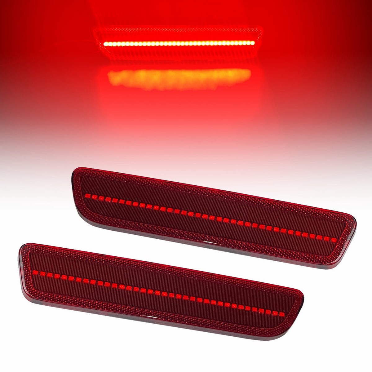 LED Side Marker Light for Ford Mustang 2005-2009 Red Lens Rear LR