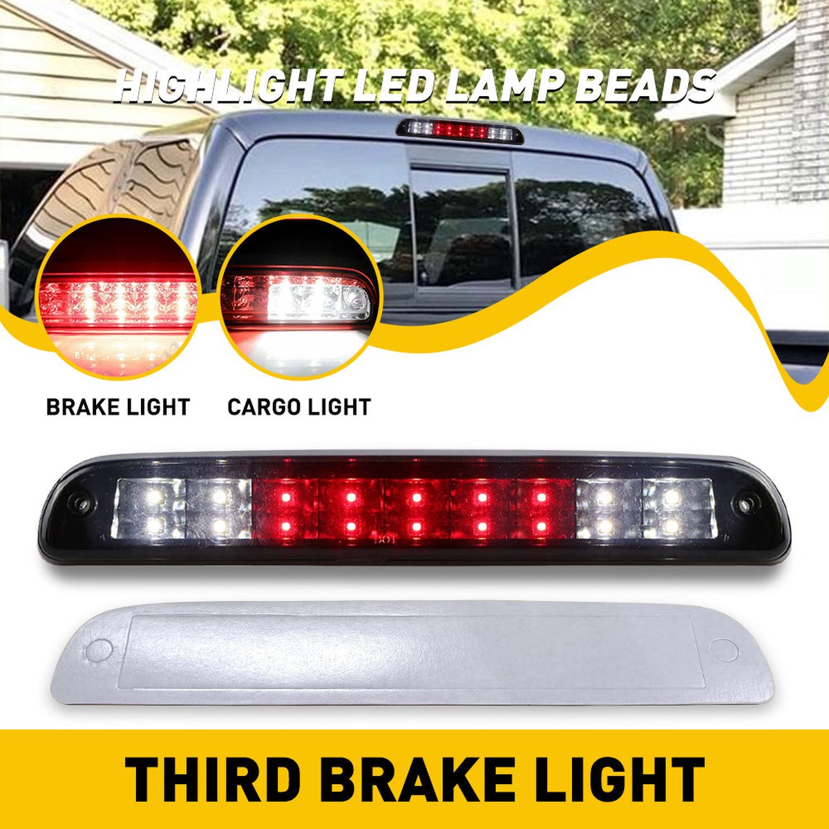 RedWhite LED Third 3rd Brake Light Kit for 99-16 Ford F-Series 93-11 Ranger 01-05 Explorer and 95-03 Mazda B-Series