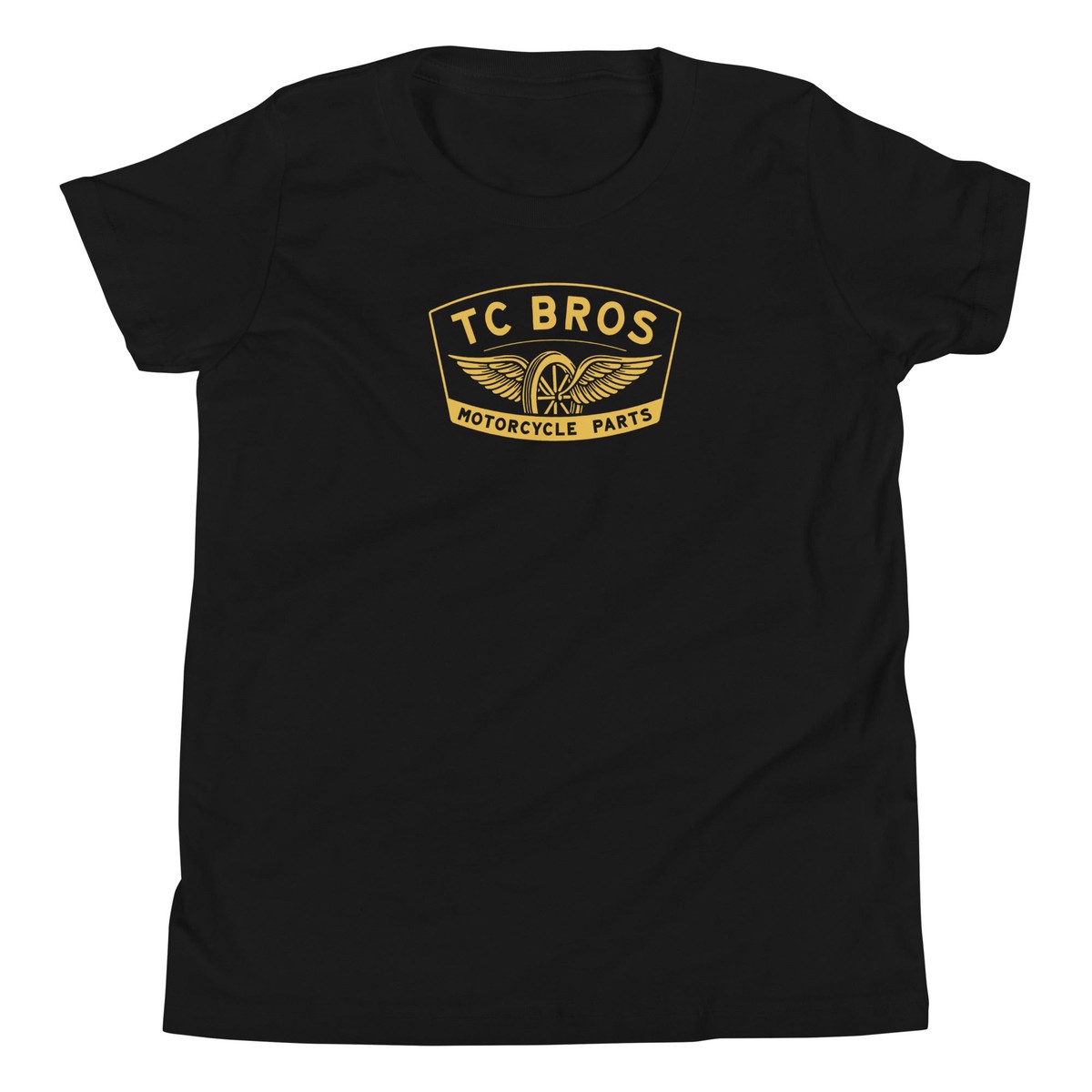 Youth Short Sleeve Tee - Winged Wheel - BlackGold